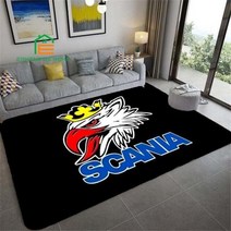 스카니아 트럭 로고 3D 프린팅 카펫 침실 거실 주방 바닥 매트 홈 장식 미끄럼 방지 패드 14 가지 크기, 60cm x 90cm+C
