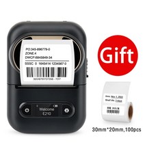 라벨 프린터기 미니 스티커 휴대용 프린터 E210 메이커 열 블루투스 USB 잉크리스 인쇄 윈도우 안드로이드 PC 자체 접착 식품 테이프, 1.Black Printer