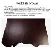 두께 풀 그레인 소 가죽 하이드 툴링 숄더 버트 베지터블 태닝 조각 공예 벨트 스트랩, Reddish brown+2sq.ft irregular