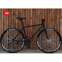 ( 픽시자전거 ) 입문용 26인치 픽시자전거 30/40/60림, 올블랙 40림 + 플랫바