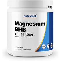 뉴트리코스트 마그네슘 BHB 베타하이드록시부티레이트 250g x 2통