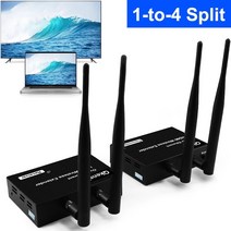 무선 영상 송수신기 hdmi 카메라 유튜버장비 200 비디오 송신기 앰프 수신기 어댑터, 단 1개의 송신기, 영국 플러그