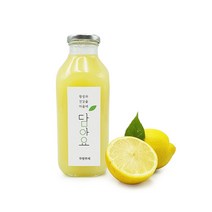 담아요 수제 레몬즙 레몬액 500ml 수제 착즙 레몬청 레몬원액, 국산유리병, 1개