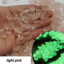정자 원두막 조립식 정원 차광막 50/100Pcs 어두운 정원에서 자갈 보도 정원 테라스 잔디 정원 파티오 물고기 탱크 수족관 장식 글로우 스톤, [01] 50Pcs, [14] Light Pink