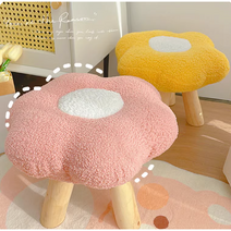 꽃 의자 발받침 어린이 꽃모양, 옐로우 + 퍼플 2개 세트