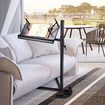 스탠딩 독서대 누워서 책보기 노트북 태블릿 리프트 높이조절, 블랙 1.2m