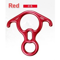 camna 야외 알루미늄 마그네슘 합금 암벽 등반 8 워드 링 50kn ox horn hoop abseiling device downhill 슬로우 다운 디센더, 빨간색