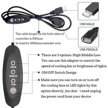 5V USB 라우터 팬 TV 상자 쿨러 80mm 92mm 120mm 240mm PC DIY 승/나사 보호 그물 무소음 데스크탑, 미국B Controller