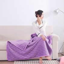 5v usb 전기 담요 다기능 웨어러블 목도리 워밍업 담요 전기 난방 홈 usb 온풍기, 연보라색, 100x140지퍼