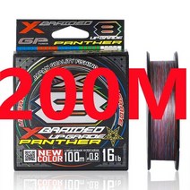 ygk 팬더 x8 업그레이드 xbraid 낚시 8 줄 pe 루어 multiy 색상, 1.5, 본선, 200m