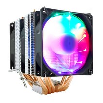 cpu쿨러 냉각팬 저소음 히트 파이프 핀 조 한 인텔 팬, 레인보우 라이트 3 팬, LGA1700-115x1200-775, 4핀 PWM 팬