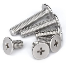 M6 10개 실버 십자 저두 볼트 CM 크로스 필립스 플랫 헤드 스테인리스 스틸 서스 304 나사 볼트, M6 (10pcs), 12mm
