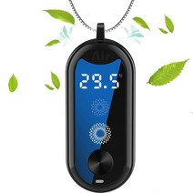 (해외직구) 미니 테라피 정수기 개인 웨어러블 휴대용 측정 온도 백만 음이온 자동, 없음, 기본