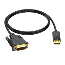 Displayport Dp-Dvi 케이블 Hd 1080p 60hz 변환기 어댑터 Dell Asus 모니터 프로젝터 컴퓨터 Hdtv 2m 호환, [01] Black