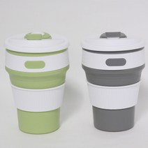 필승 실리콘 자바라 접이식컵350ml, 텀블러350ml 접이식컴(워터블루)