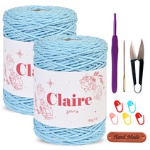 클레어실(150g)x2볼+코바늘8/0호+돗바늘+단수링5개+쪽가위+핸드메이드라벨1개, 08_스카이