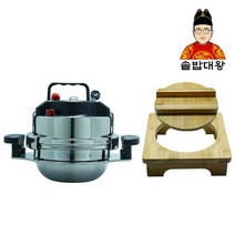 [홈쇼핑10만개돌파] 솥밥대왕 5분누룽지압력가마솥 나무포함 4종 풀세트 손잡이형KC인증 5분 바로밥 누룽지 가마솥 1-2인용 5중안전장치 미니압력밥솥 인덕션 겸용 스텐+나무세트, : 압력뚜껑+스텐솥+계량컵
