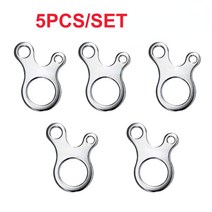 5PCS 캠핑 텐트 바람 로프 버클 3 홀 알루미늄 합금 텐트 로프 미끄럼 방지 패스너 후크 텐트 액세서리 캠핑 장비, 실버5, 실버5
