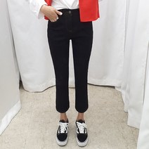 더탑 여성용 겨울청바지 기모밴딩바지 일자청바지