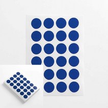 16mm 원형 스티커 60매 블루 타원형스티커 원형네임스티커 유아스티커북 포장스티커 냉장고스티커 동그라미스티