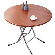 가정용 원형 테이블 접이식 탕비실 식탁 접이식 탁자, 80cm  라이트 우드