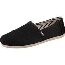 TOMS 여성용 알파르가타 재활용 슬립온 단색 블랙.