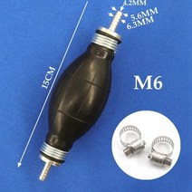 견고한 3종류 6 ~ 12mm 수족관 물고기 탱크 물 손 압력 전구 수동 연료 펌프 디젤 가솔린 오일 전송 정원, 01 6mm Straight