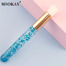 Msokay속눈썹 연장 클리닝 브러쉬 골드 코 블랙 헤드 폼 클린 리무버 이식 속눈썹 샴푸 어플리케이터 메, 02 Shining Blue