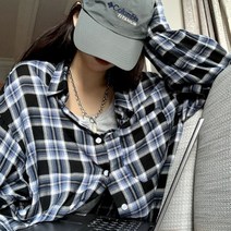 세이드 여성 엔지 체크 셔츠 남방