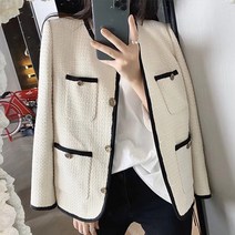 라페나 여성 봄 가을 트위드 자켓