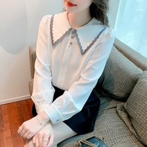 패션 캐주얼 여성 코디 가을 자수 빅 터틀넥 상의녀