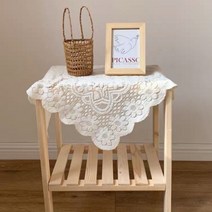 레이스 테이블보 협탁 러너 보조탁자 원탁 보자기 인테리어 60X60cm 1P