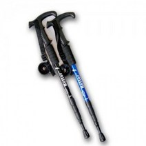 트레킹 ISPING 등산스틱 산행 등산지팡이 T자 4단 손잡이, 색상_빨강, 빨강