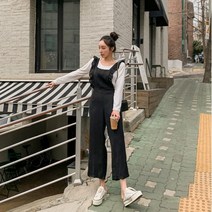 겟잇미 라나파 뷔스티에 프릴 밴딩 점프수트