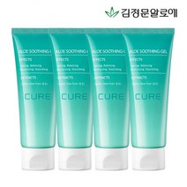 김정문알로에 큐어 알로에 수딩젤 100ml 4개, 단품