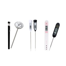 아쿠바 스테이크 베이킹 요리 수온 탕온계 방수 심부 탐침 온도계 CS-101 CS-102, 검정