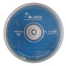 공씨디 공cd 공DVD 재기록 가능한 DVD-RW 4.7GB 4X 빈 다시 디스크 25 개/몫, 한개옵션0