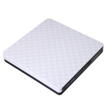 외장cd롬 외장 cd odd 리더기 Pohiks-1pc USB 3.0 외부 광학 DVD RW/CD ROM 버너 라이터 드라이브 리더 Macbook 노트북 데스크탑 PC 용, [02] White
