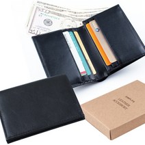 아이플로 100% 천연 소가죽 카드지갑 지폐수납 지갑