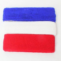 4색 팀구별 손목아대 헤드밴드 체육대회 운동회 보호대 헤어 아데, 헤드밴드-빨간색(1개)