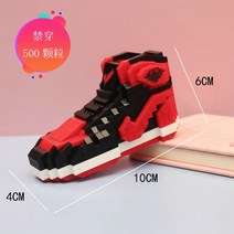 신발 모형 캔버스 단화 나노블록 조립 피규어, AC