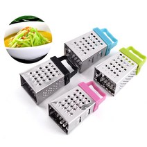 4면 강판 스테인레스 스틸 대패 질 다기능 껍질 커터 과일 생강 마늘 강판 요리 홈 주방 악세사리, Random Colors, 프랑스