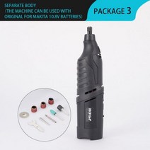 초크 그라인더 연마기 무선 소형 전기 조각 가변 속도 미니 드릴 키트 12V 마끼다 10.8V 배터리용 연삭 연마 조각기, 01 브라운_03 UK