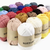 누에르고치 패브릭얀 (29색) NUERGOCHI fabric yarn 져지 원단으로 털날림이 없고 부드러운 감촉으로 피부가 예민하신 분에게도 안전 뜨개질 대바늘 코바늘, 16.올리브