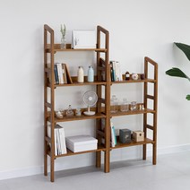 라로퍼니처 몬타2 월넛 원목 책장 3단 4단 책꽂이, 몬타2월넛 3단