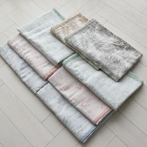 디케이홈 투톤 4중거즈 유아 아기 블랭킷, 블루엘리펀트