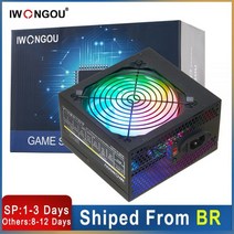 IWONGOU Fonte RGB 컴퓨터 전원 공급 장치 Atx PC 게이머 소스 액티브 PFC PSU 600W 800W 80 플러스 110V 220V 700W, 영국 플러그_300W