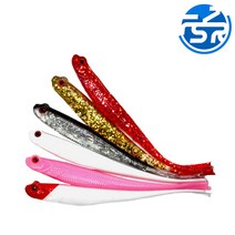 쉐드웜 13cm 5인치 6개입 루어낚시웜 배스 우럭 광어, Twinkle Gold, 8g