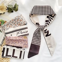 디어쇼룸 파인센트 5종세트 실크스카프 쁘띠 방도 롱타이 헤어리본 가을스카프 목스카프