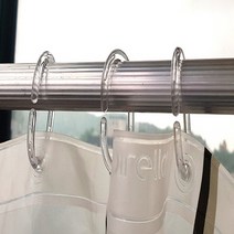 커튼링집게 샤워커튼 링 12개 원형, 기본, 타입 타원형